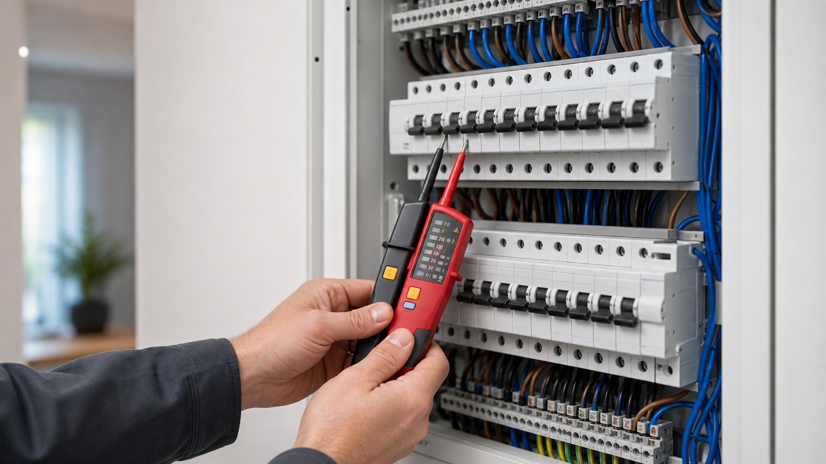 Pomiary instalacji elektrycznej wykonywane przy rozdzielnicy