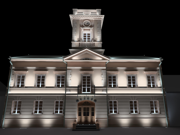 Wizualizacja oświetlenia ratusza